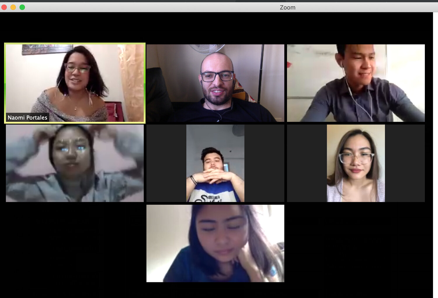 Screenshot of a virtual meeting held on Zoom